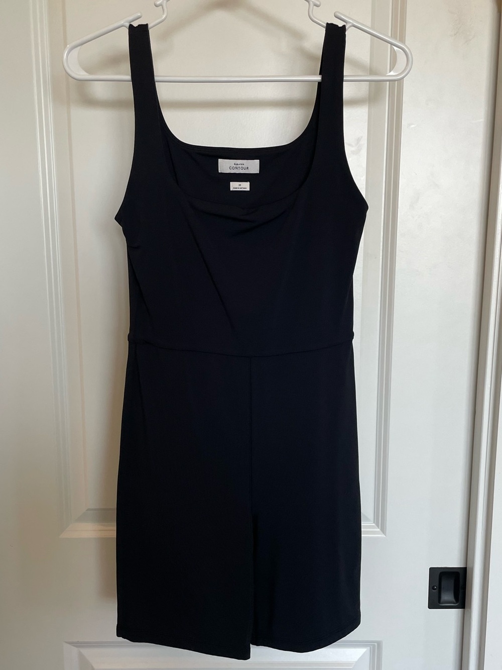 Black Sleeveless Square Neck Bodysuit
